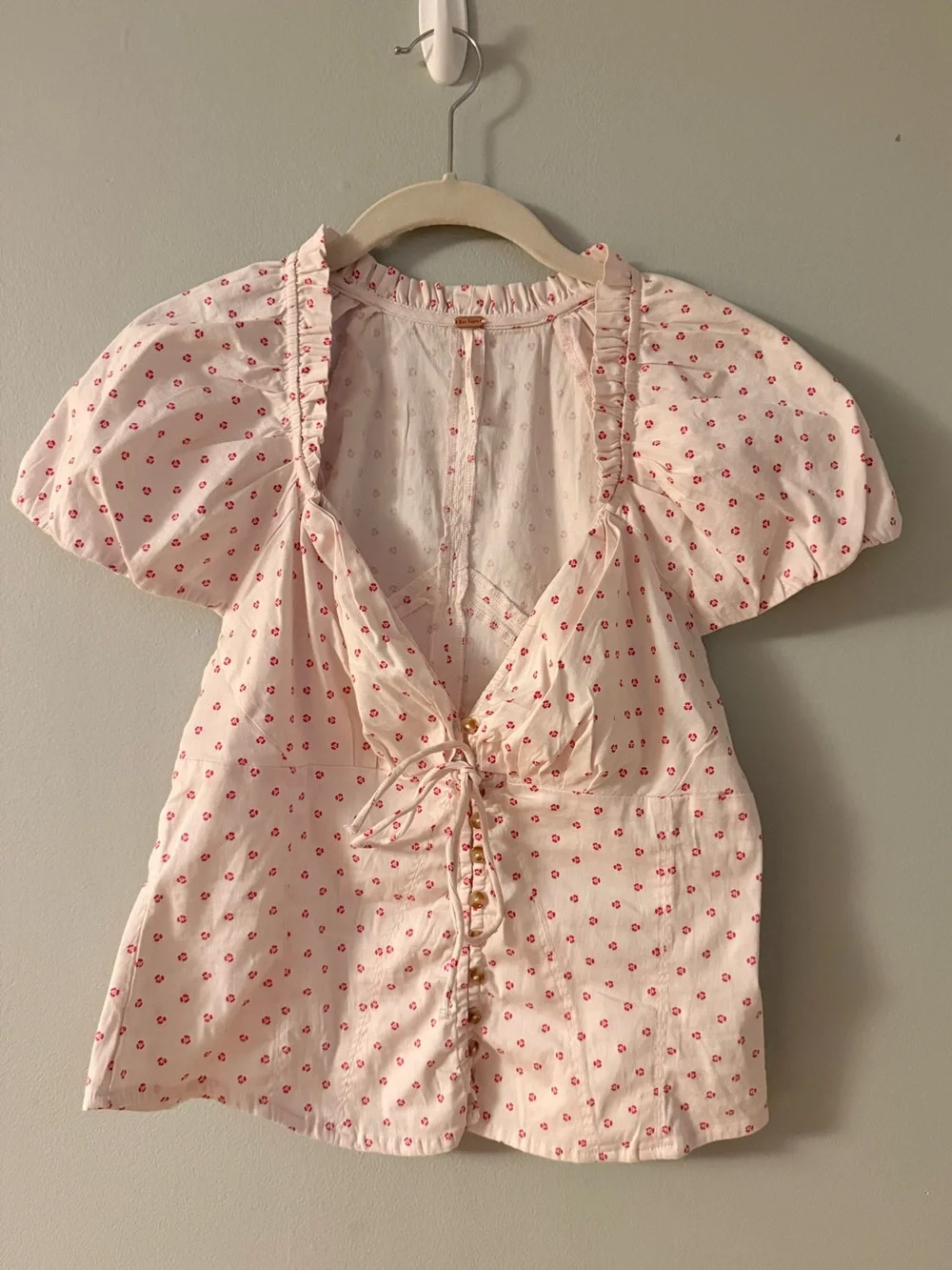 Free People Summer Short Sleeve Blouse